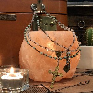 Charm Rosary Style Necklace